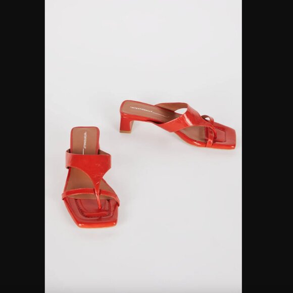 Intentionally Blank Flume Candy Red Orange Heeled Sandal EU 39 / US 8.5-9 - Picture 1 of 9
